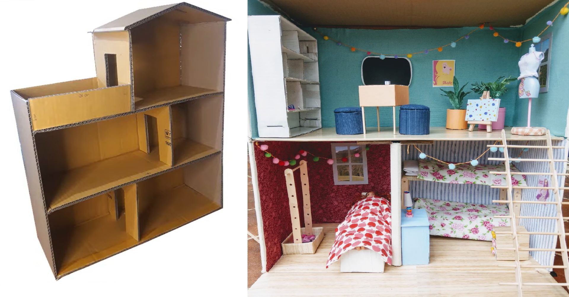 Ako vyrobiť domček pre bábiky jednoducho a krok za krokom